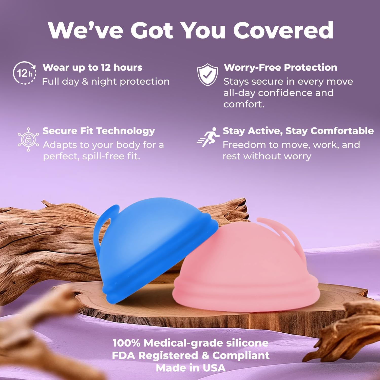 Reusable Menstrual Disc Made from 100% Medical Grade Silicone Period disc, Holds up to 6 Super tampons with Leak Free 12 Hour Comfortable Protection |Tampon, Pad and Menstrual Cup Alternative - Image 4