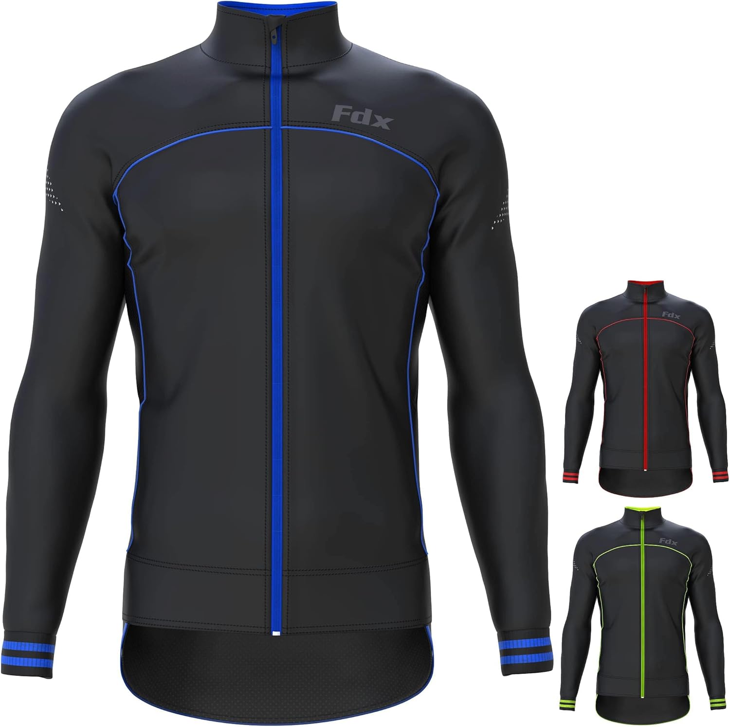 FDX Men’s Winter Cycling Jacket, Windproof, Softshell Thermal Fabric, Breathable, Cycle Tops, Full Zipper, Long Sleeves Reflective Jacket, Outerwear Coat for Riding, Running, Bike Racing FDX Men’s Winter Cycling Jacket, Windproof, Softshell Thermal Fabric, Breathable, Cycle Tops, Full Zipper, Long Sleeves Reflective Jacket, Outerwear Coat for Riding, Running, Bike Racing