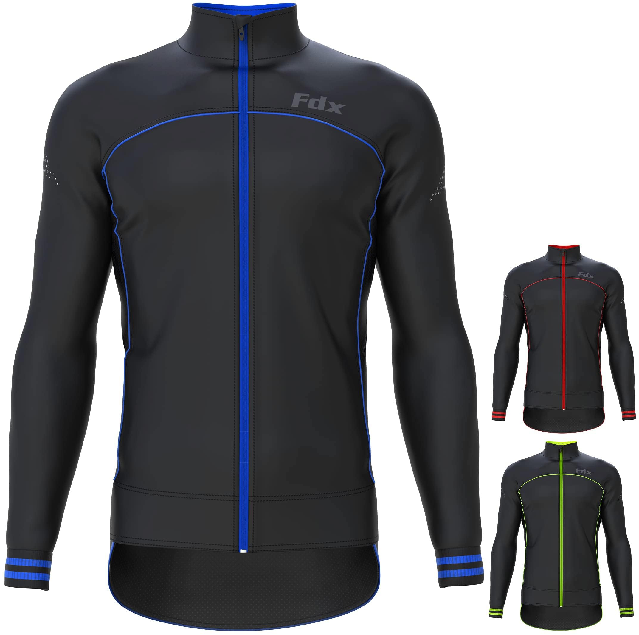 – Men’s Winter Cycling Jacket, Windproof, Softshell Thermal Fabric, Breathable, Cycle Tops, Full Zipper, Long Sleeves Reflective Jacket, Outerwear Coat for Riding, Running, Bike Racing