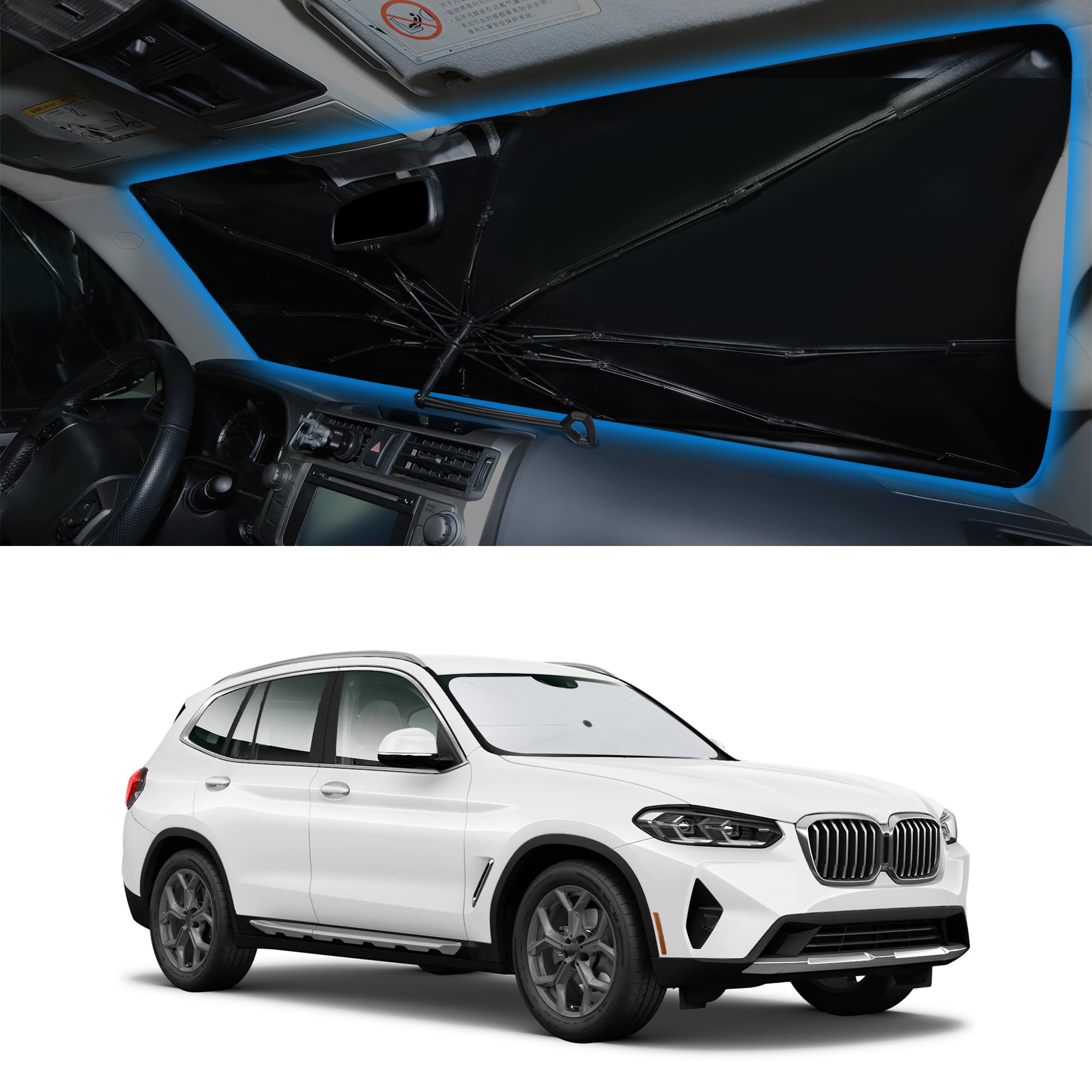 Windshield Sun Shade Umbrella for 2018-2026 BMW X3