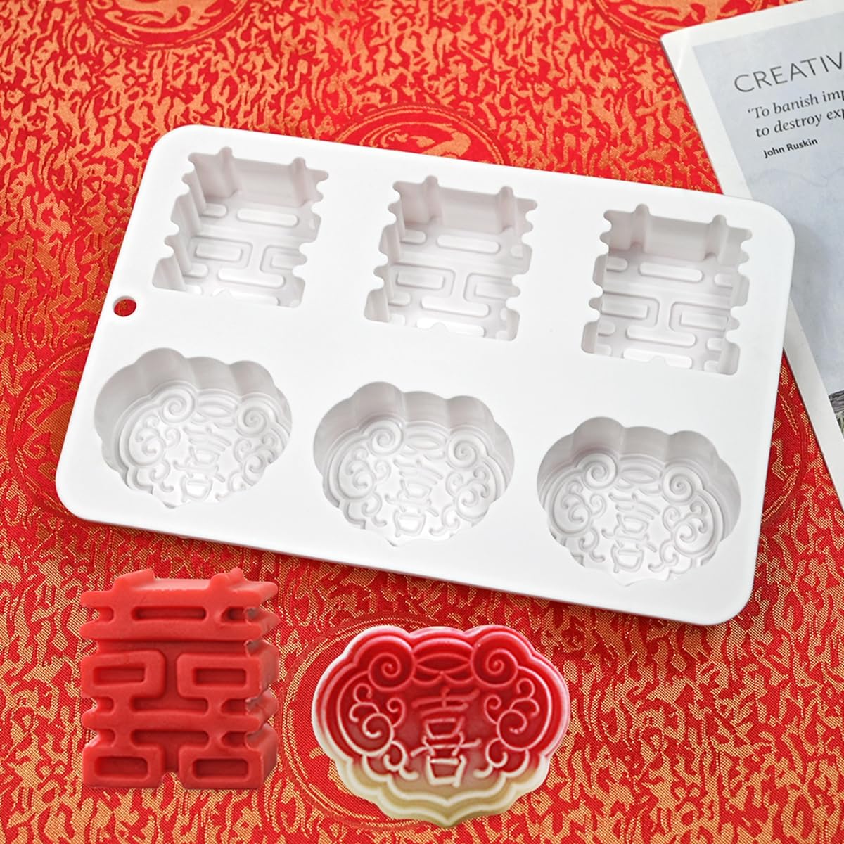 OCPO KITCHEN Mango siliconen mal voor het bakken van mousse cake, fruit Frans dessert, gebak, chocolade, ijs, taartdecoratievorm, 3D-mangovorm (10 holten