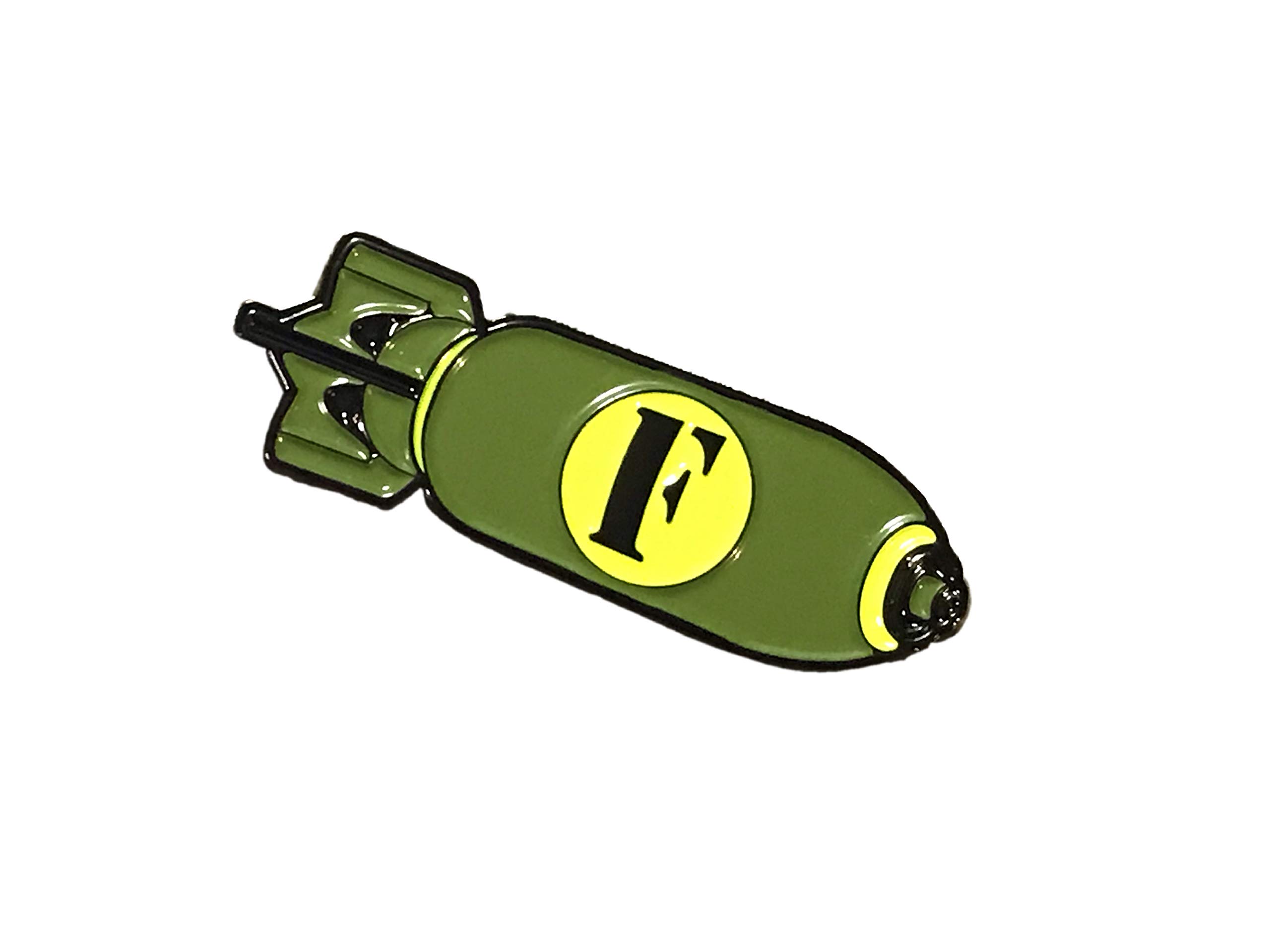 F-Bomb F Morale Gear Enamel Hat Pin (Green)