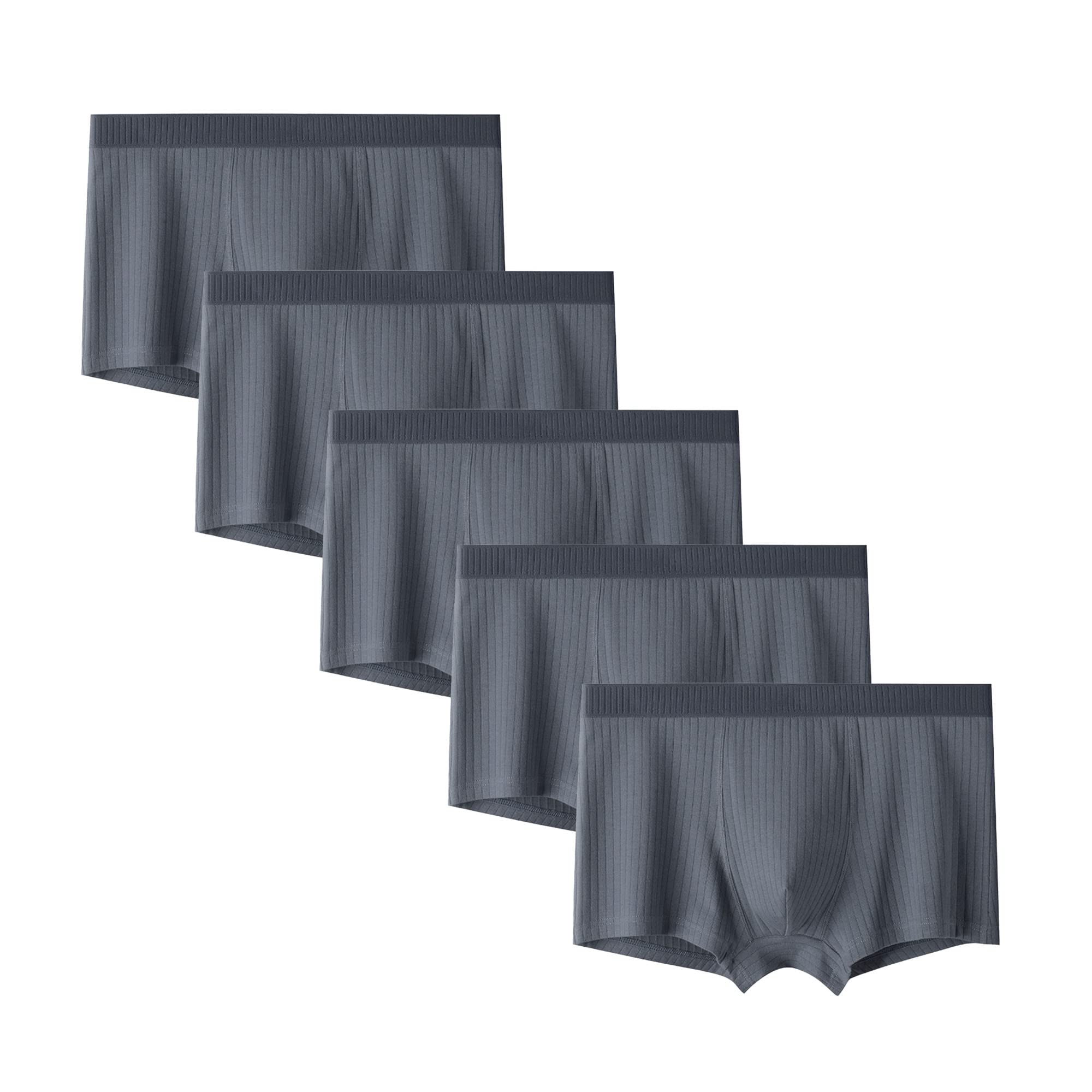 JEShifangjiusu Boxer da uomo in cotone elasticizzato Comfortsoft Trunks traspirante traspirante confezione multipla