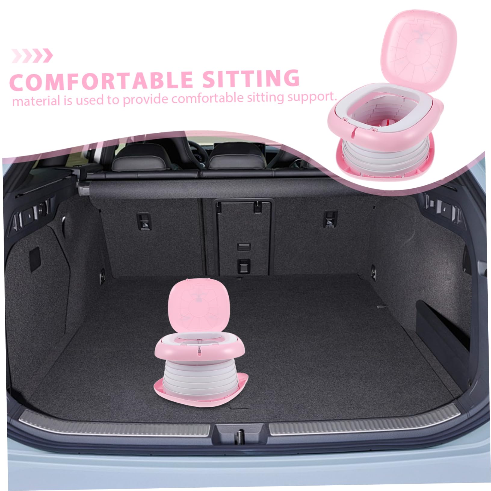 Toddmomy Klappbares Töpfchen für Junge Mädchen Tragbare Campingtoilette Faltbares Reise-wc Kindertoilettensitz für Outdoor Kompakte Autotoilette
