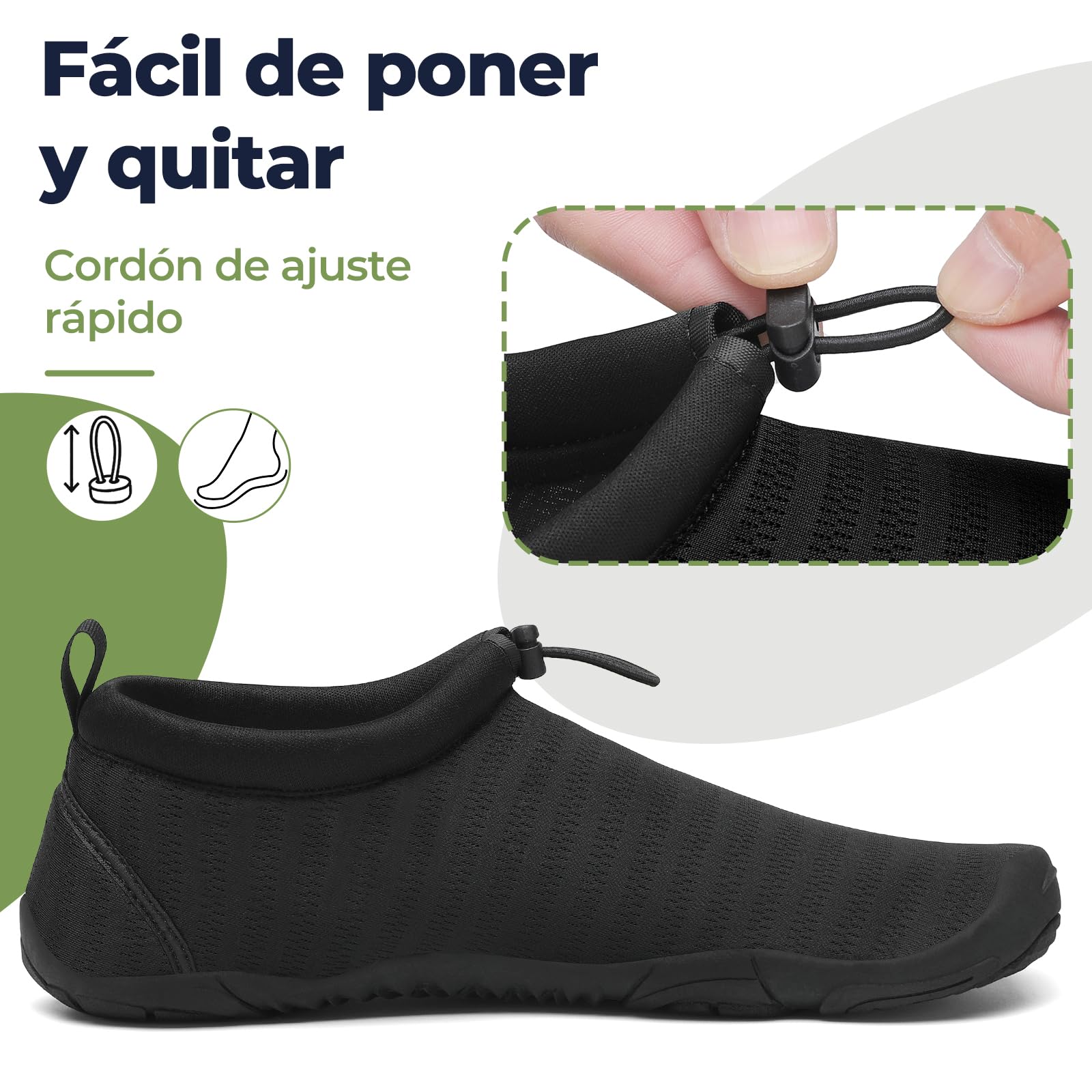 Mishansha Escarpines Hombre Mujer Secado Rápido con 13 Orificios de Drenaje Gr.36-46