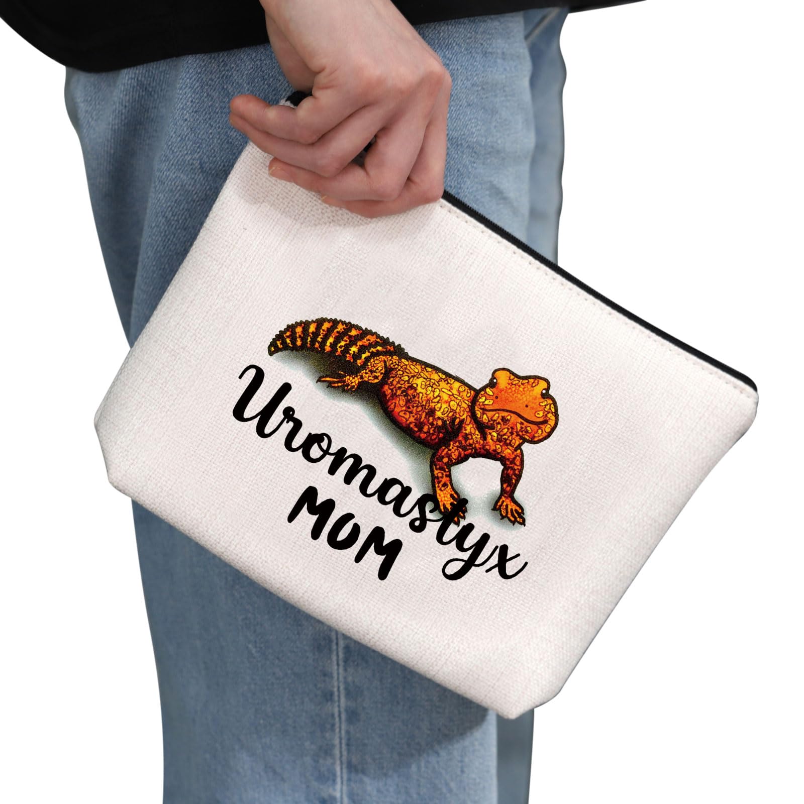 PYOUL Uromastyx Lover Gift Uromastyx Mom Makeup Bag Uromastyx Owner Cosmetic Bag Reptile Lizard Pet Lover Gift (Uromastyx Mom Bag) - Image 2