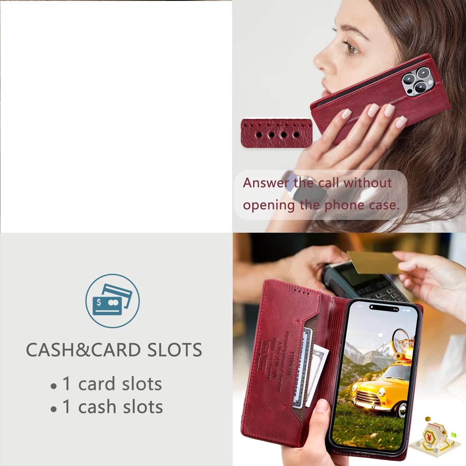 Custodia Portafoglio Flip In Pelle Magnetica Per Huawei P40 Pro/P40 Pro Plus - Con Slot Per Schede E Supporto