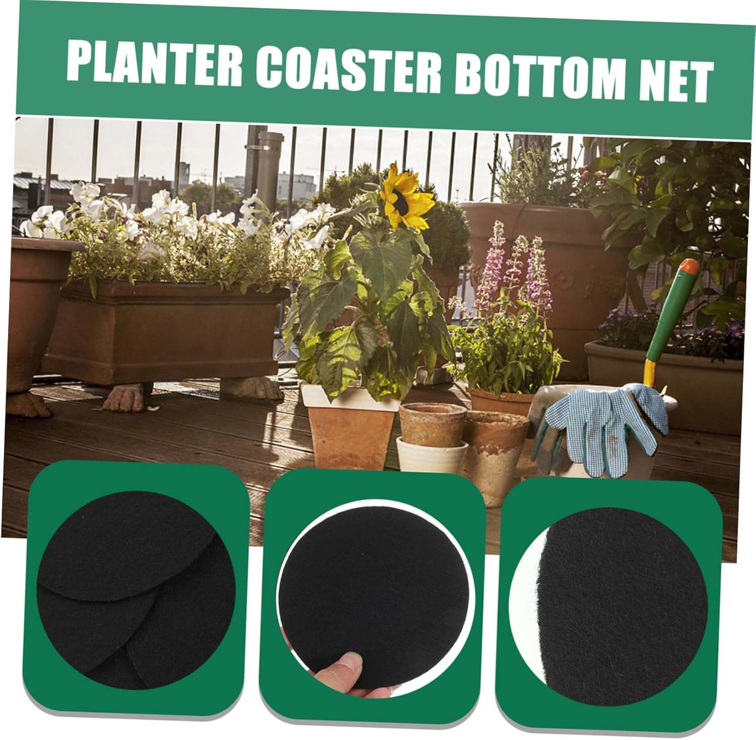 ibasenice 200pcs Outdoor Plant Pots Coasters Flower Pot Bottom Pads Planter Pad Drainage