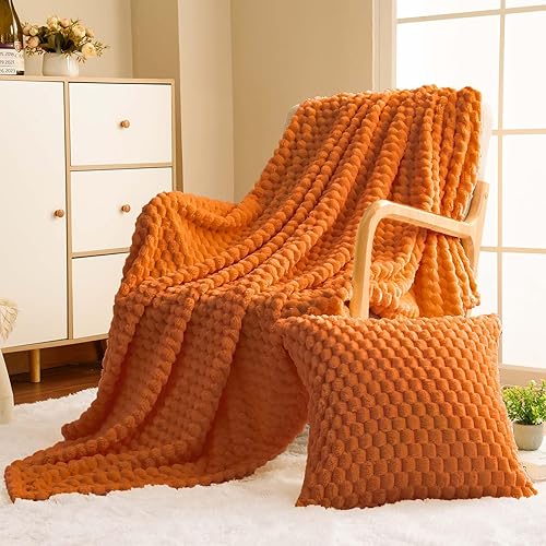 Vista 483 de Vessia Manta de franela de forro polar, 300GSM, acogedora manta a rayas verde salvia para sofá, cama y sofá, cálida y suave, acogedora manta