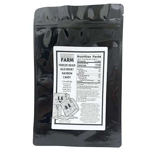 Miniatura 3 de Caramelos liofilizados de bayas silvestres Skittles 1 lb (16 oz) Caramelo de arco iris - Se envía en caja - Deliciosamente crujiente, sabor intenso,