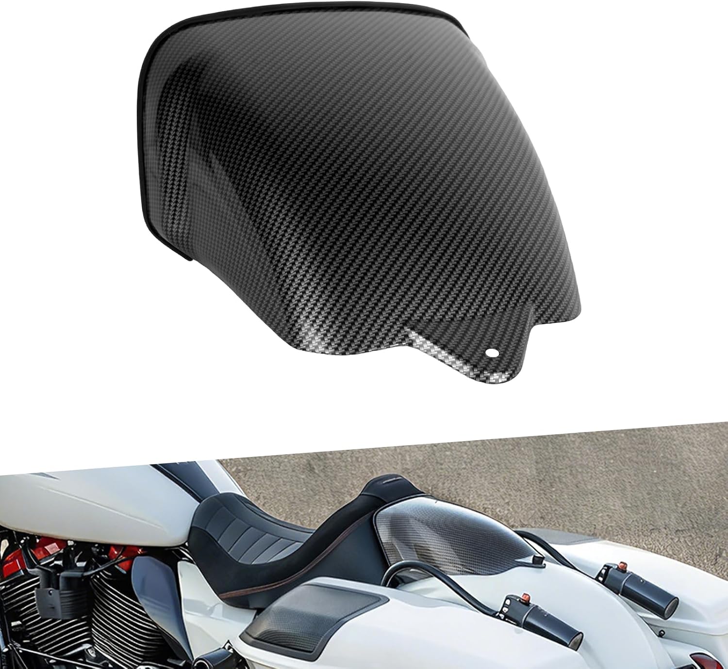 Rear Seat Cowl for Harley Street Glide Road Glide 23-Up Carbon Fiber