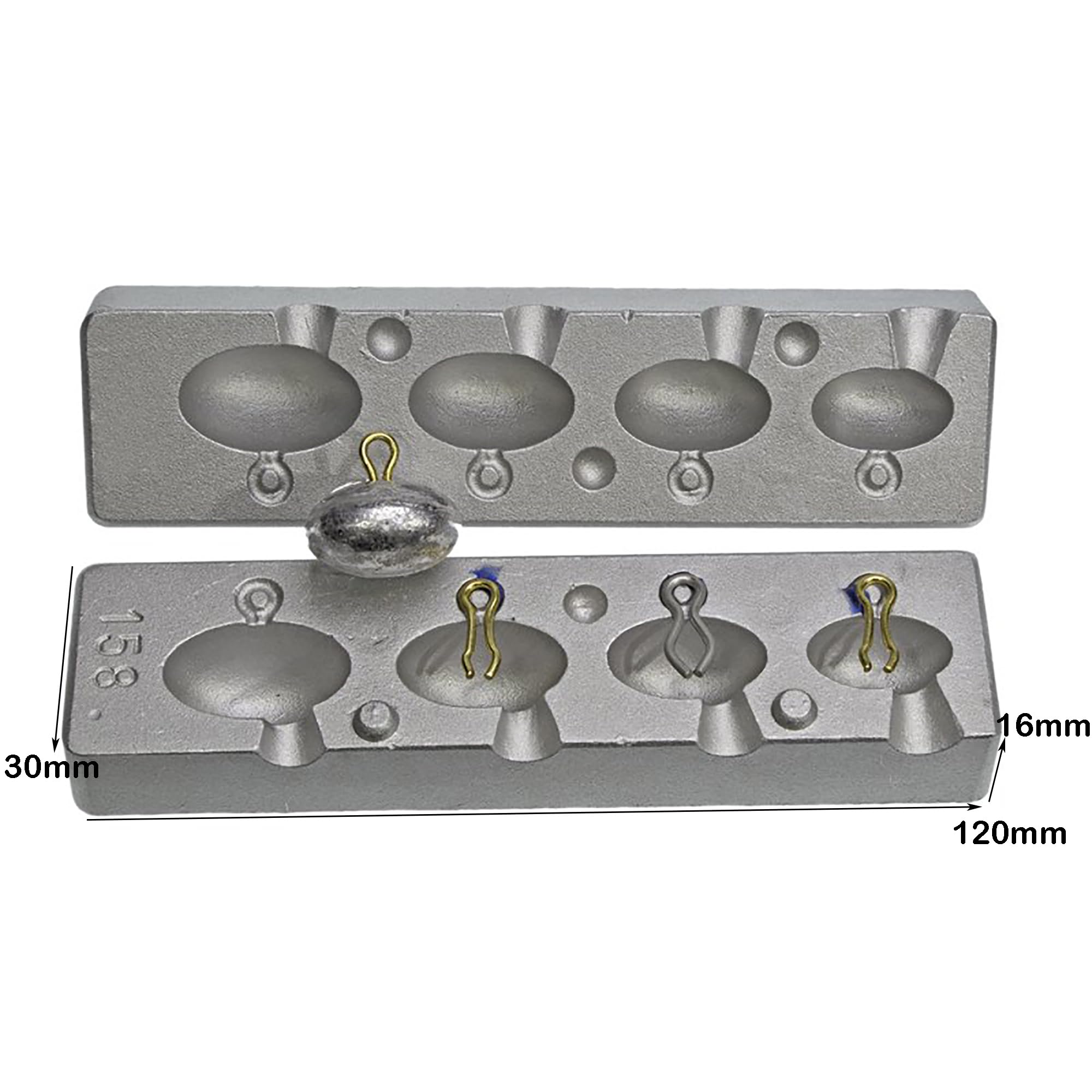 Tondo Backweight Sinker Pesca stampo 25-35-40-50g Carp Fishing