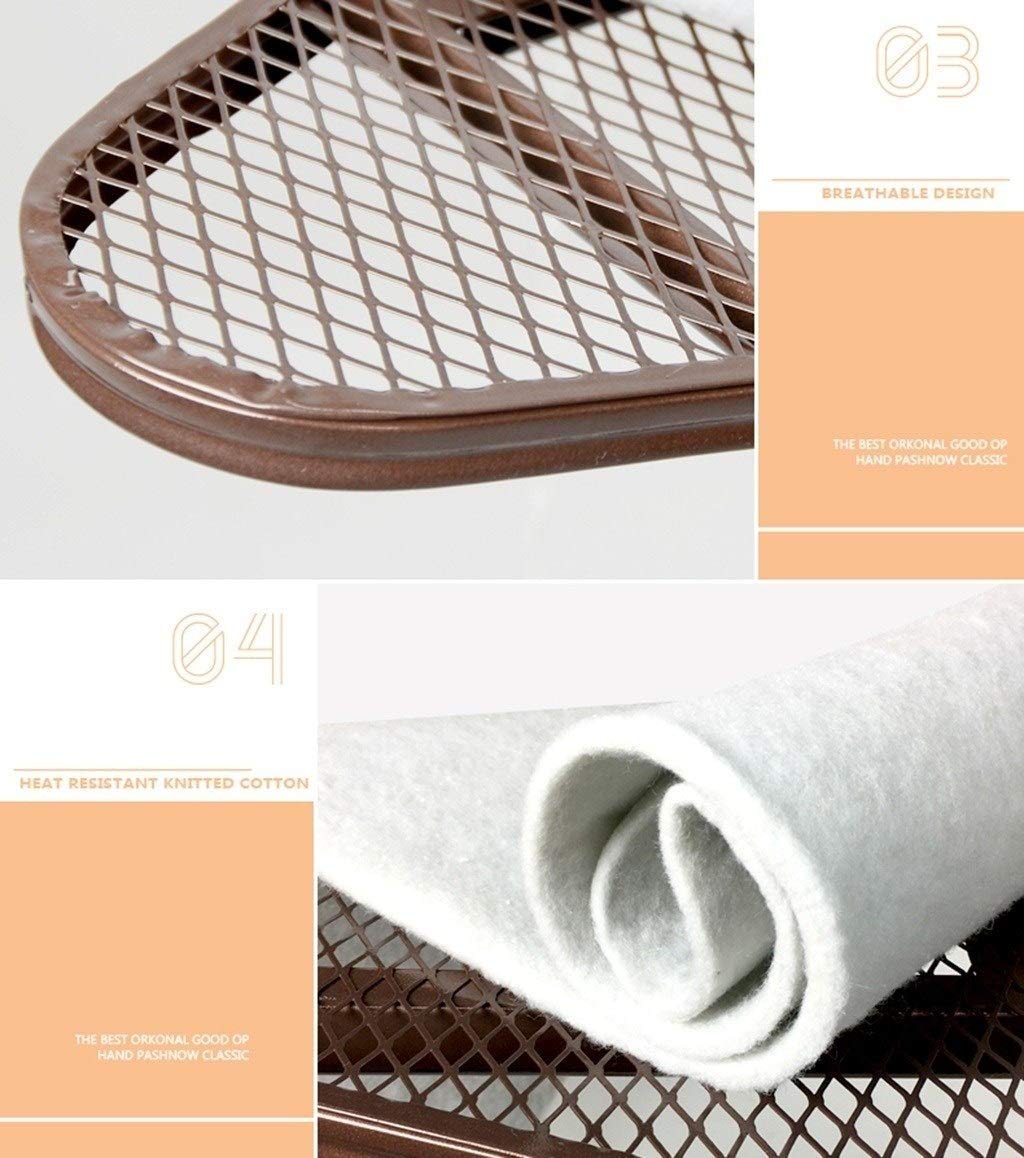 Tabla de Planchar de Hotel, Tabla de Planchar de Seguridad Gruesa Tabla de Planchar Ajustable de 5 velocidades, Acero, con Soporte de Manga retráctil Tablas de Planchar de 145 * 34 * 90 cm (