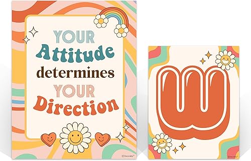 Miniatura 2 de Decorably 15 pósteres geniales de bienvenida para aula, inspirador, decoración laminada mate, para escuela, pasillos, tablones de anuncios