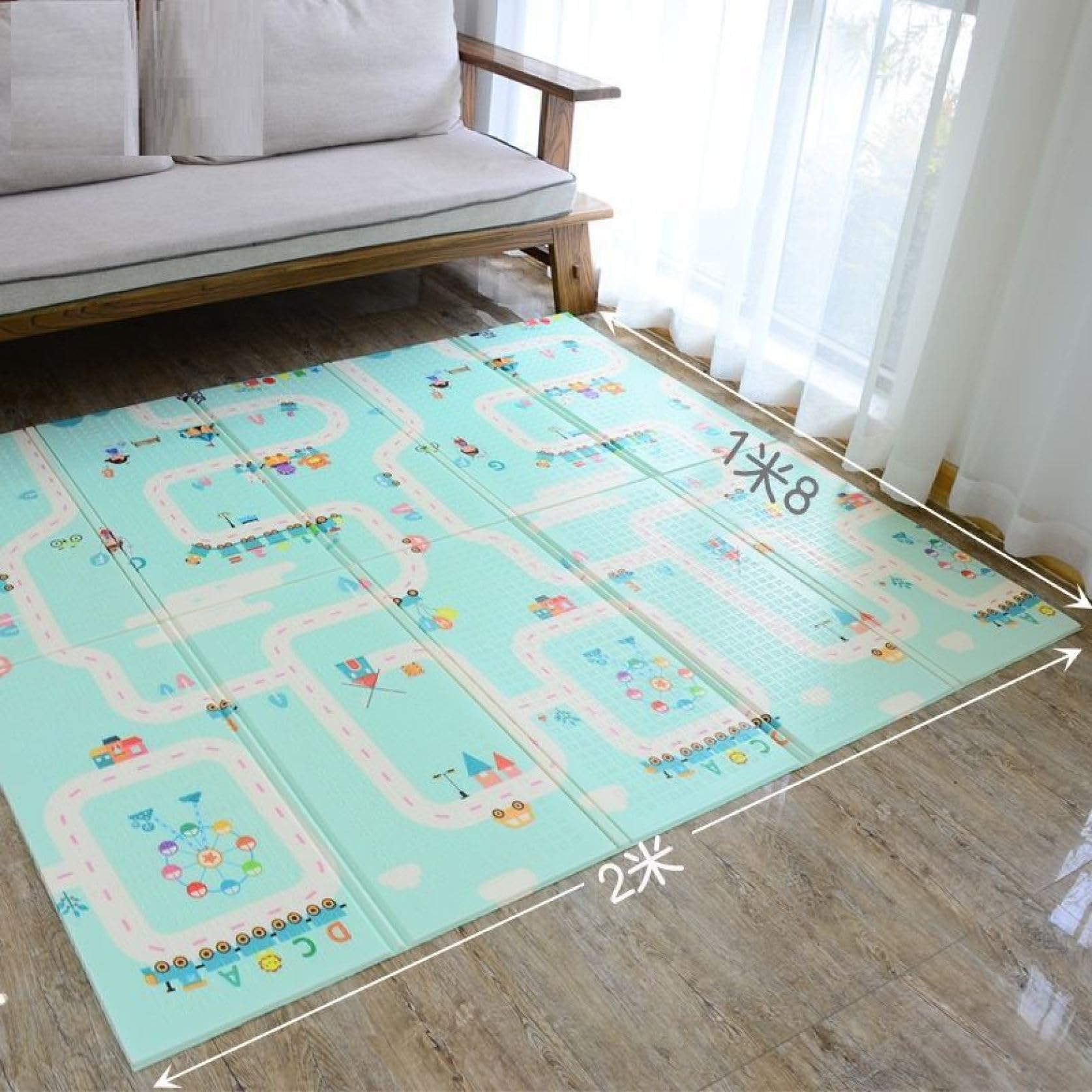 Amazon.co.jp: ベビープレイマット 2M*1.8M*1cm 赤ちゃん 遊びマット 