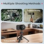 SMALLRIG Portable Mini Desktop Tripod, Small Tabletop Camera Tripod, Extendable 8"-15" Mini Handheld Carabiner Tripod with Mantis Hook,360°Ball Head,1/4"-20 Screw for DSLR, Adapter for DJI, for GoPro