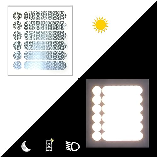 Miniatura 2 de customTAYLOR33 Calcomanías reflectantes de seguridad de grado de alta intensidad para motocicleta, bicicleta, snowboard, cascos de carreras o