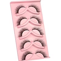 Vista 5 de Pestañas postizas de ojo de gato, aspecto natural, pestañas de visón sintético, pestañas finas, volumen de ojos de zorro, pestañas postizas suaves