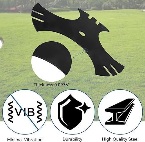 Miniatura 2 de Edger Blade 781-0748 781-0748-0637 para Craftsman Troy-Bilt MTD - Cuchilla de zanjadora Tri-Star de 3 lados y 9 pulgadas para bordeadora de gas B&S