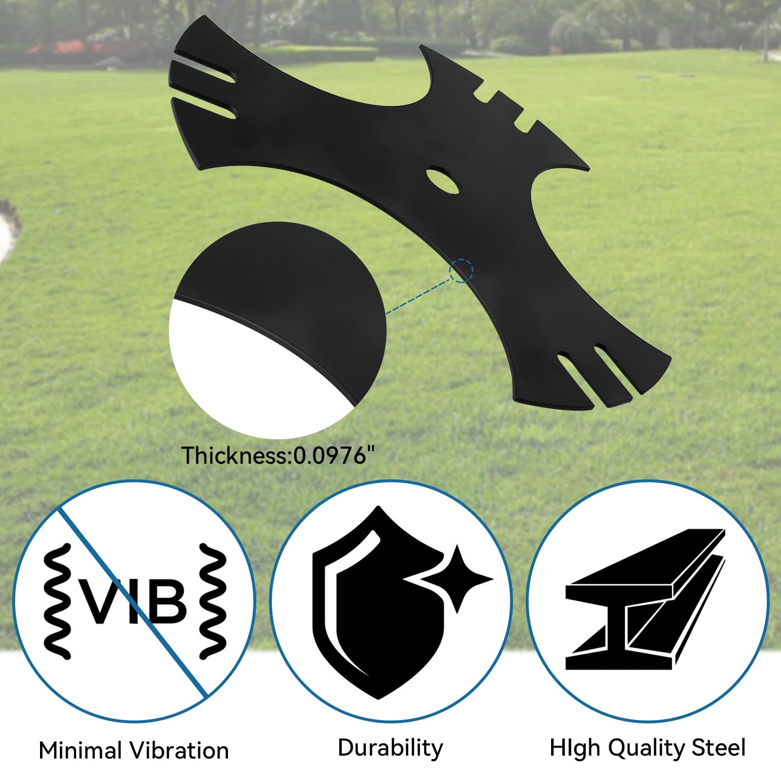 Cuchilla de bordeadora 781-0748 781-0748-0637 para cortacésped Craftsman Troy-Bilt MTD - Hoja de zanjadora Tri-Star de 3 lados de 9 pulgadas para bordeadora de gas B&S Sears McLane, reemplaza 40-009