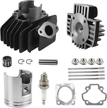 Flypig 60cc Big Bore Kit Cylindrical Piston Gasket Head Top End Set for Yamaha PW50 1981-2009