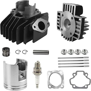 FLYPIG 44mm Cylinder Head Piston Rings Gasket 40cc Big Bore Top End Kit for Yamaha PW 50 PW50 1981-2009 QT 50 QT50 1979-1987 YT60 YT 60 Tri-Zinger 1984-1985