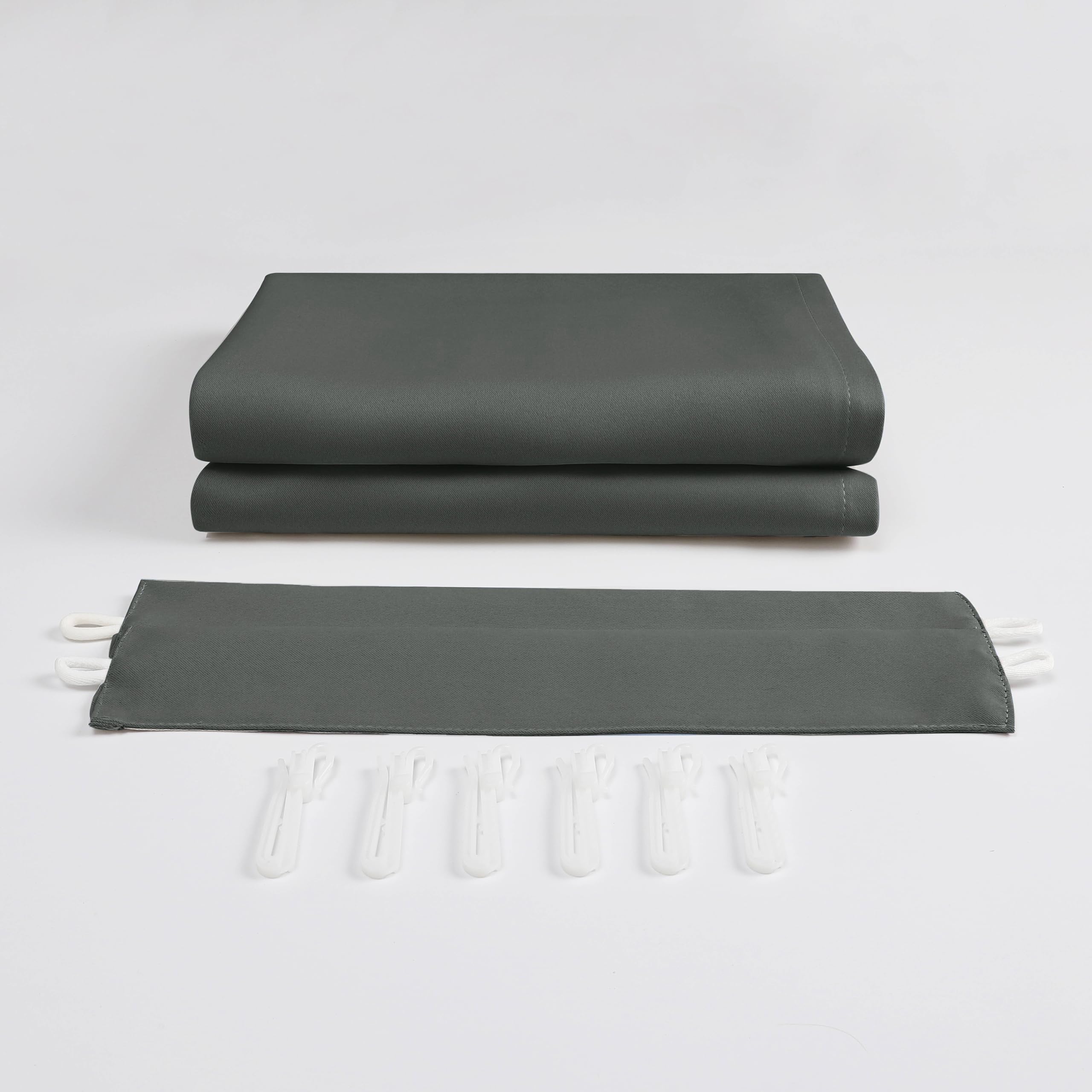 Amazon｜Joydeco 遮光カーテン 2枚組 ダークグレー 幅100cm*丈178cm