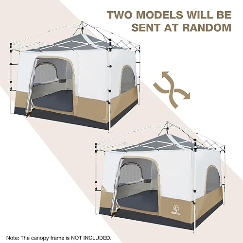Miniatura 8 de REDCAMP Tienda de campaña para tienda de campaña desplegable, tienda interior que convierte el toldo de patas rectas de 10 x 10 pies o 10 x 20 pies
