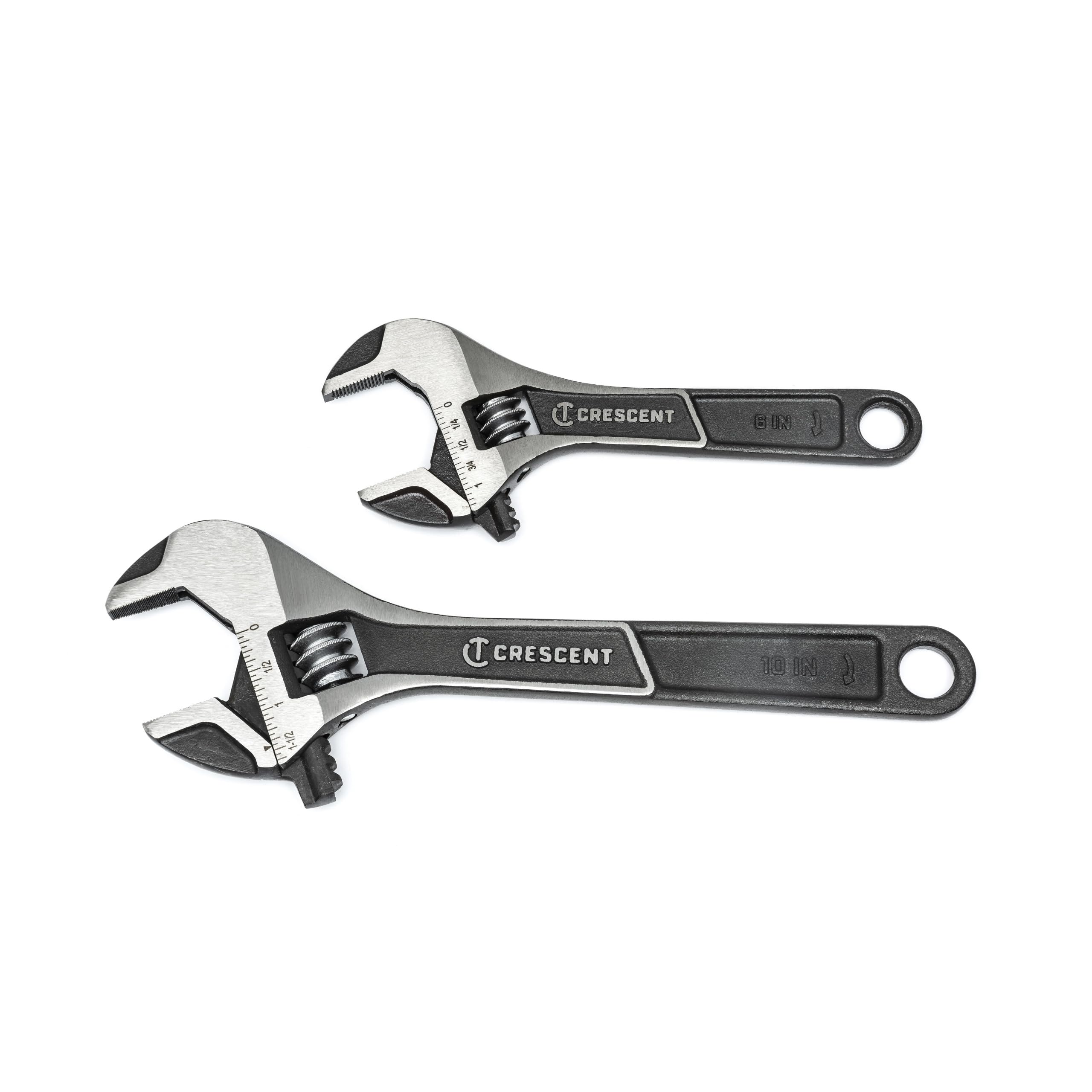 Crescent 2 Piece Wide Jaw Adjustable Wrench Set | 6" & 10" | ATWJ2610VS