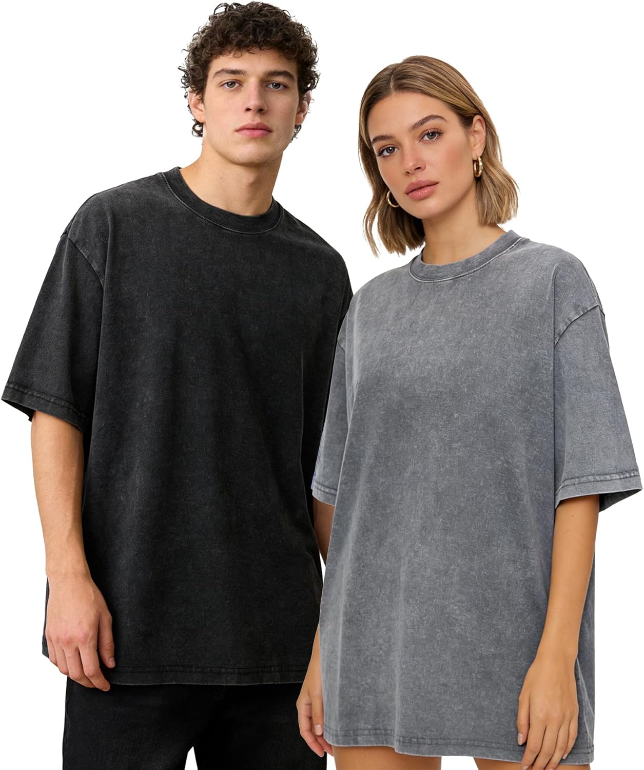 ZITY Mens Oversized Cotton T Shirts Vintage Washed Loose Fit Tshirts for Men Short Sleeve Tees Streetwear Baggy Tops - Image 2