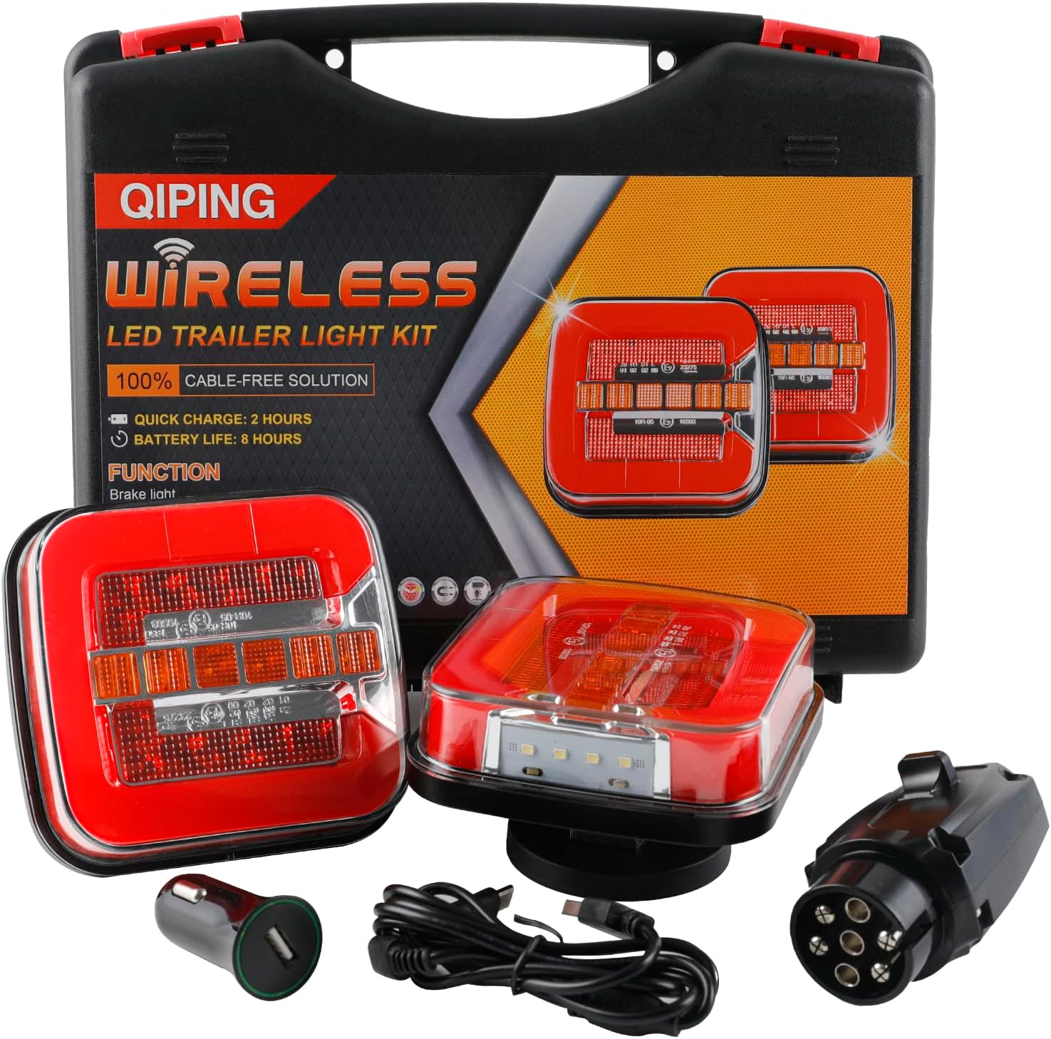 Qiping Wireless Trailer Light 12V LED Rear Brake Lights