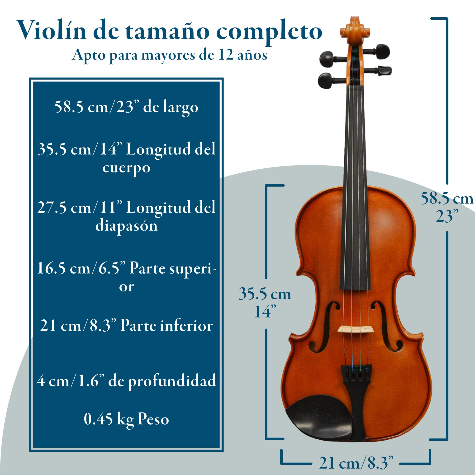 Forenza Prima 2 Traje De Violín De Tamaño 4/4 Completo Con Diapasón Y Clavijas De Ébano, Estuche Dura Ligera, Arco De Madera, Colofonia, Cuerdas De Núcleo De Acero