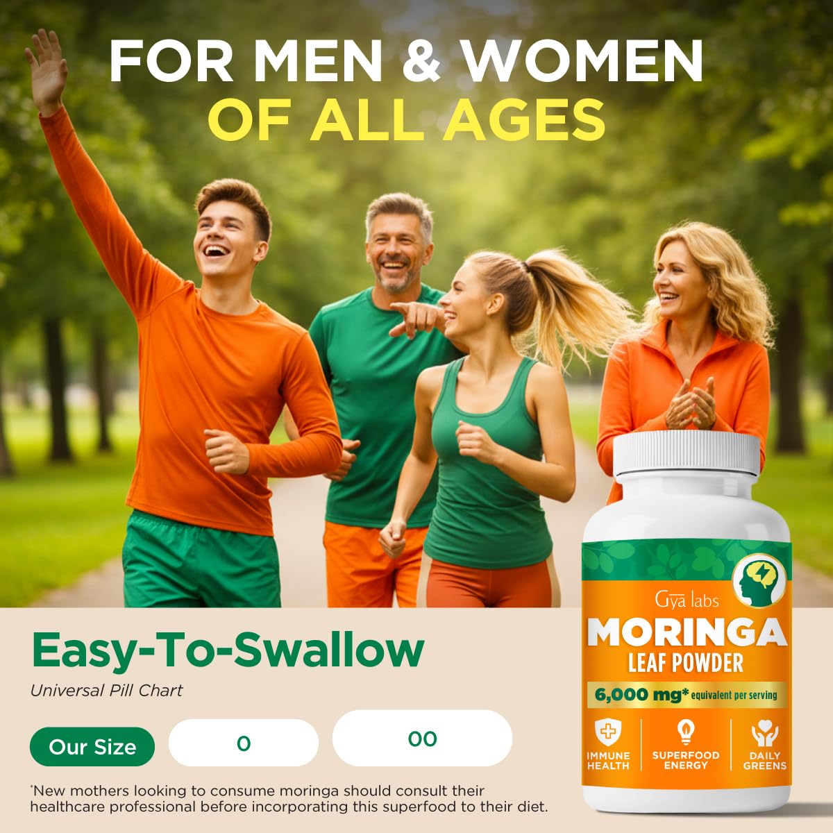 Gya Labs Moringa Capsules 300 Count 5-Month Supply 6000mg 10:1 Extract — Amazon image 8