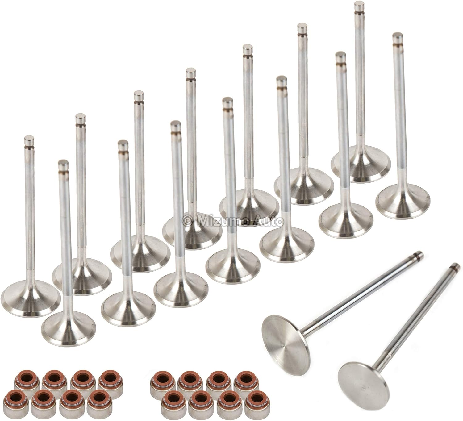 Evergreen IEV4008S Compatible With 94-01 Acura Integra GS-R Type-R 1.8 DOHC 16V B18C1 B18C5 Intake Exhaust Valves (with Valve Stem Seals)