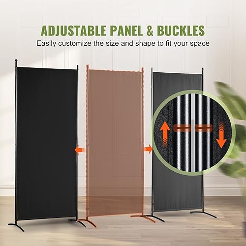 Miniatura 5 de VEVOR Divisor de habitación, separadores de habitaciones de 6.1 pies y pantallas de privacidad plegables (3 paneles), divisores de habitación de