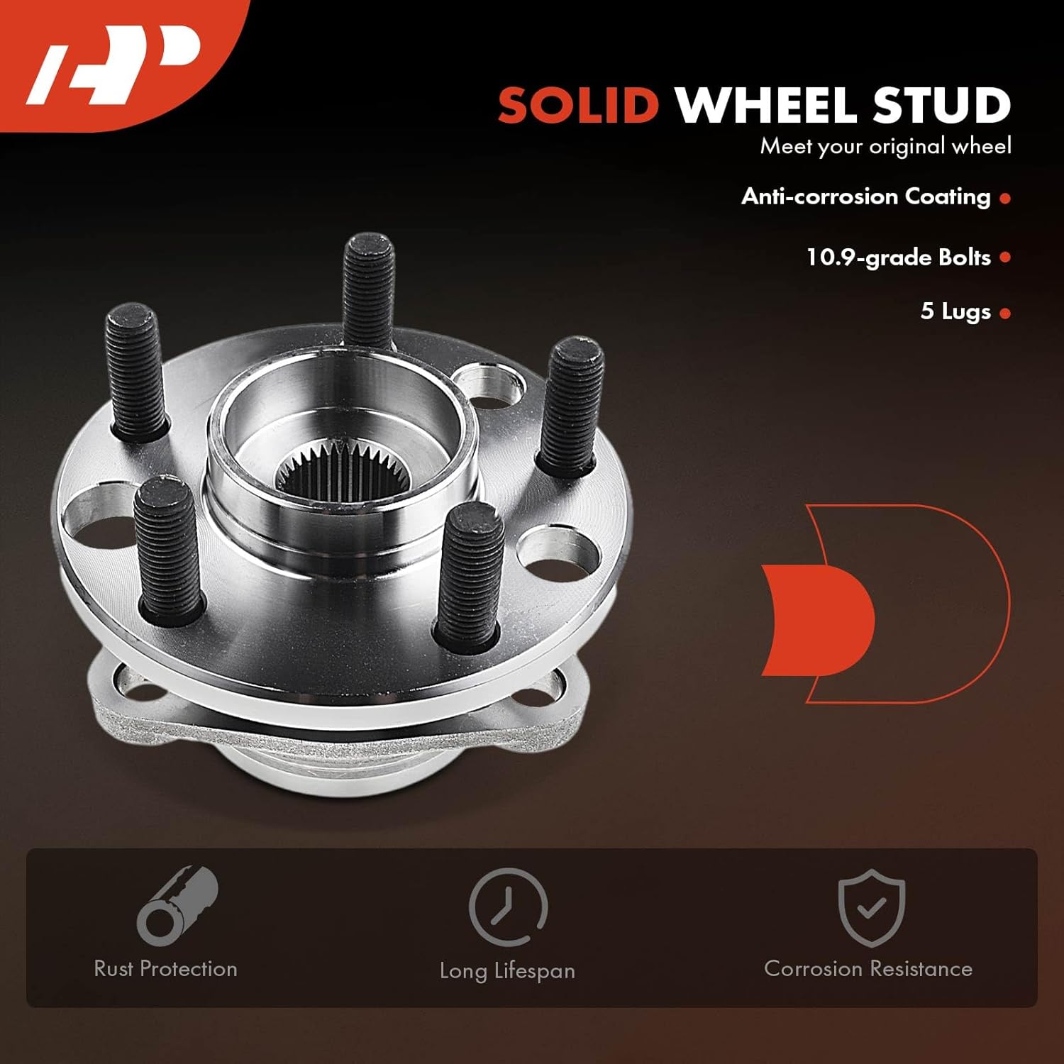 A-Premium 2 x Front Wheel Bearing and Hub Assembly with 5-Lug Compatible with Chevrolet & Cadillac & Buick & Oldsmobile & Pontiac - 1984-2005 - Skyhawk, Somerset, Cimarron, Tempest