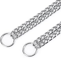 Vista 6 de Collar de cadena para perro, collar de estrangulamiento ajustable para perros pequeños, medianos y grandes (pequeño)