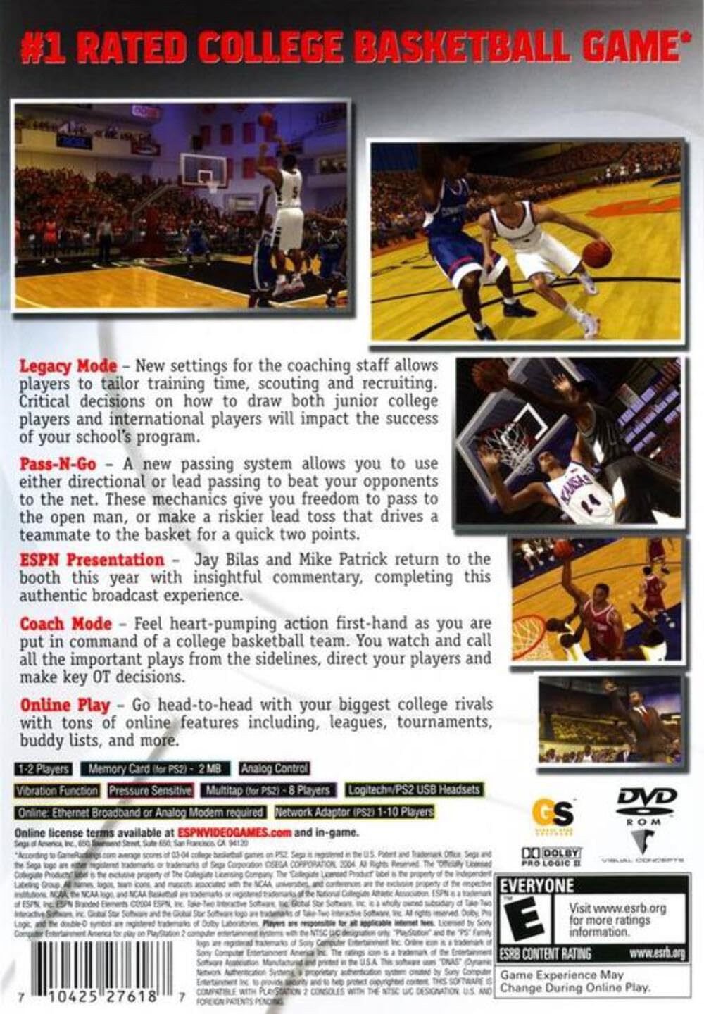 ESPN COLLEGE HOOPS 2K5 - PlayStation 2