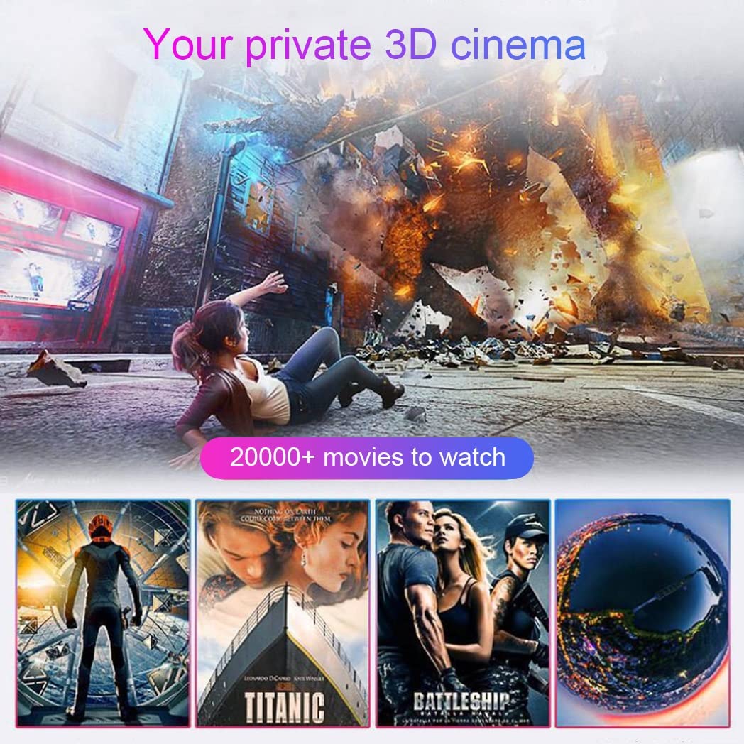 Occhiali VR, Visore Realtà Virtuale, Cuffie 3D VR Compatibile con Tutti Gli, Lente Regolabile per Film e Giochi 3D, per iPhone 13 Pro Max/13 Pro/13/12/11, per Samsung Galaxy S21, Huawei, Xiaomi