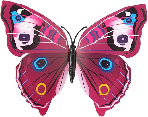 Miniatura 3 de 12 mariposas magnéticas 3D para decoración del hogar, plástico 3D de alta calidad, hermoso artículo de decoración, viene con almohadilla adhesiva,