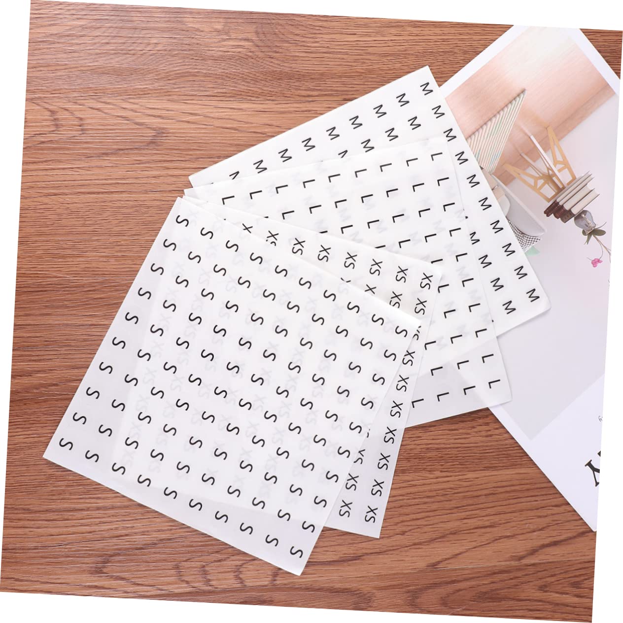 NUOBESTY 3 Set Di Etichette in Tessuto Indicatori Di Dimensioni Adesivi Rotondi/Taglie S/m/l Per Etichette Merceologiche 1000 Pezzi * 3