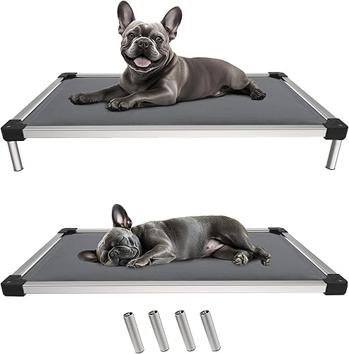 FXW TitanNest - Cama elevada para perros a prueba de masticación, cuna elevada para uso en interiores, exteriores y campamentos, duradera y lavable,