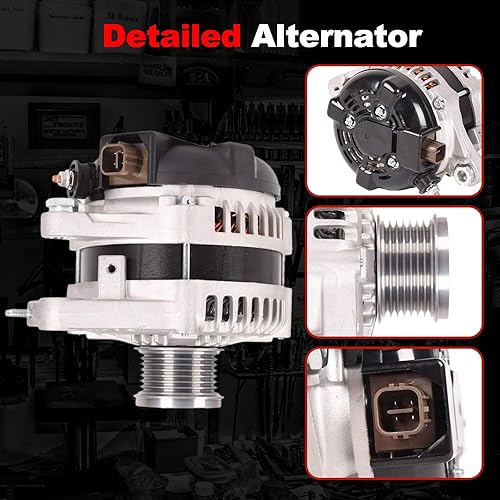 Miniatura 5 de TOPAZ Alternador 11196 apto para GS300 V6 3.0L 2006, GS350 V6 3.5L 2007-2011, IS250 V6 2.5L 2006-2013 Reemplazar 1042102050 2706031060 1060 11196N