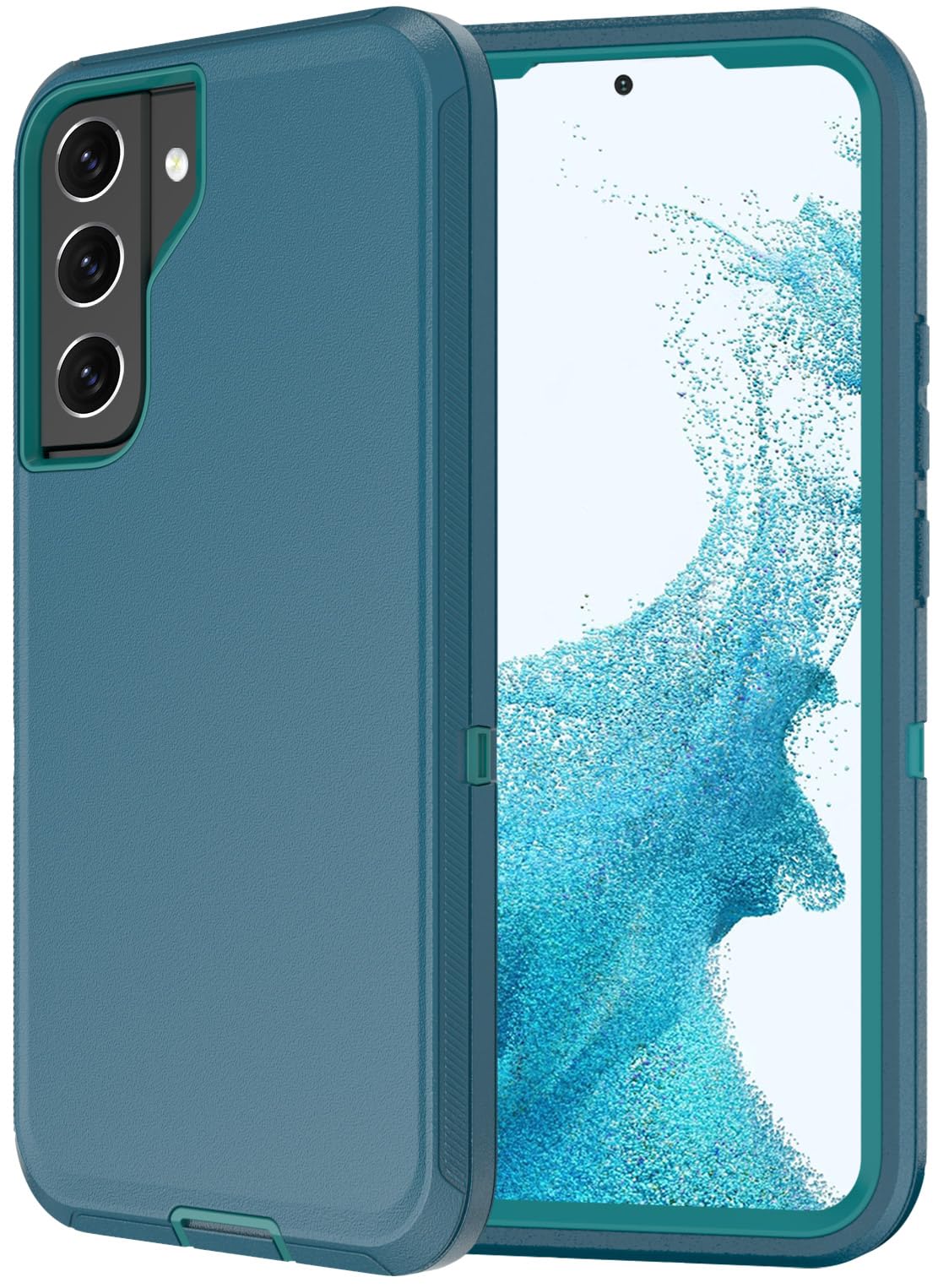 for Samsung Galaxy S22 Case,Shockproof Dropproof Dustproof Galaxy S22 Case,Heavy Duty Protective for Samsung S22 Case, 6.1 Inch (Turquoise)
