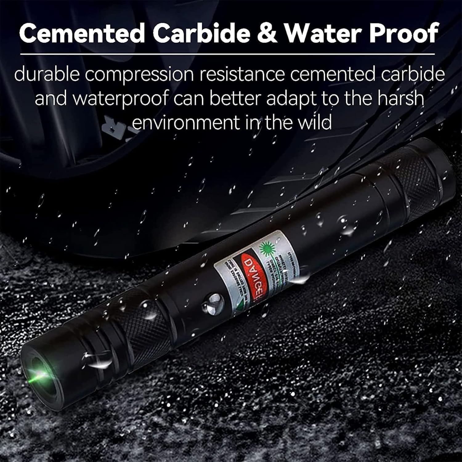 IVVTRYI Long Range High Power Tactical Green Beam Flashlight Laser Pointer rechargeableUSB Laser Pointer Cat Toys with Star Cap Adjustable Focus for Teaching Outdoor Hunting