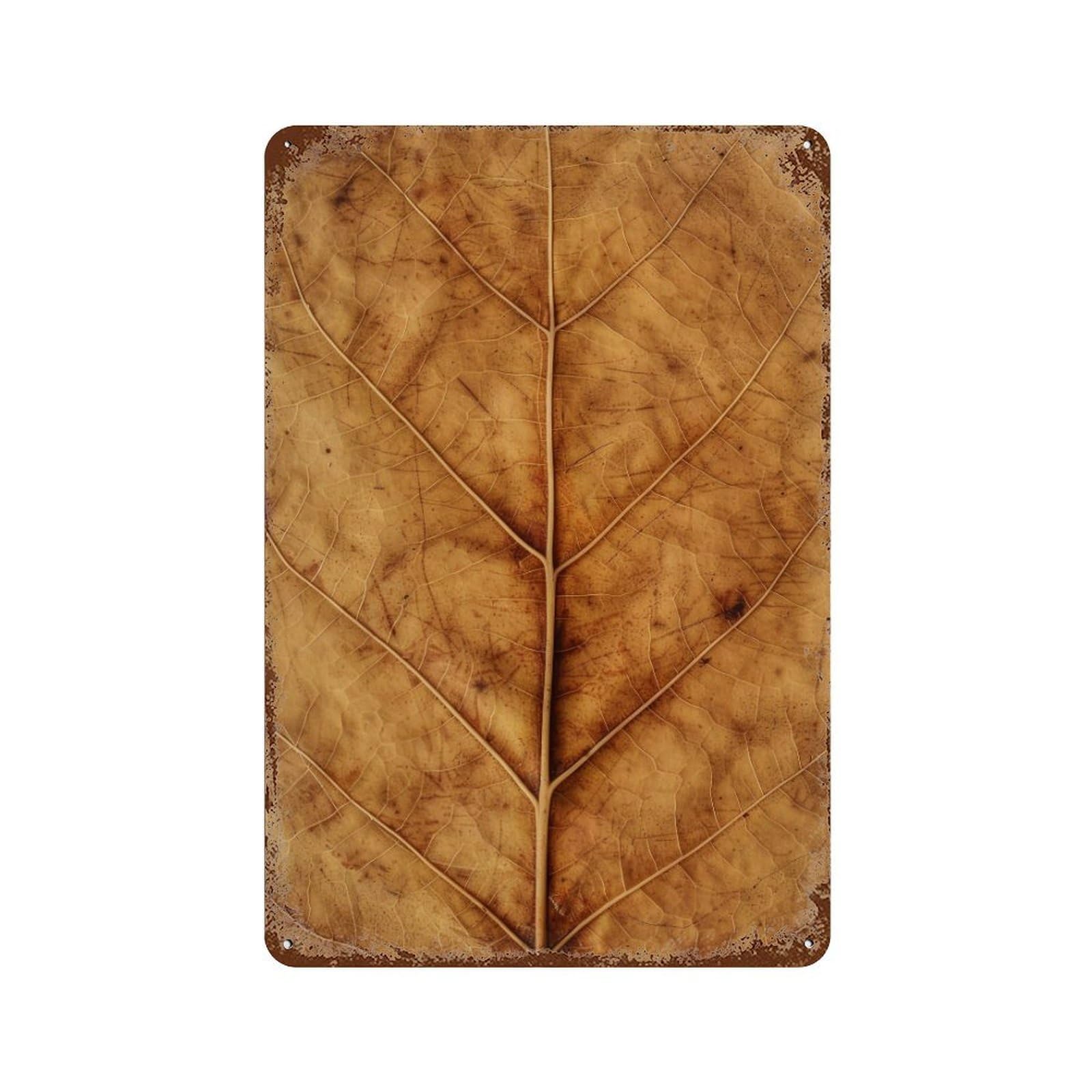 WIHYRTUI Warm Terracotta Detailed Skeleton Foliage Layout 03 Wall Retro Iron Metal Tin Sign Vintage Art Poster Modern Home Cofffee Club Art Bar Shop Decor Style 30x20cm