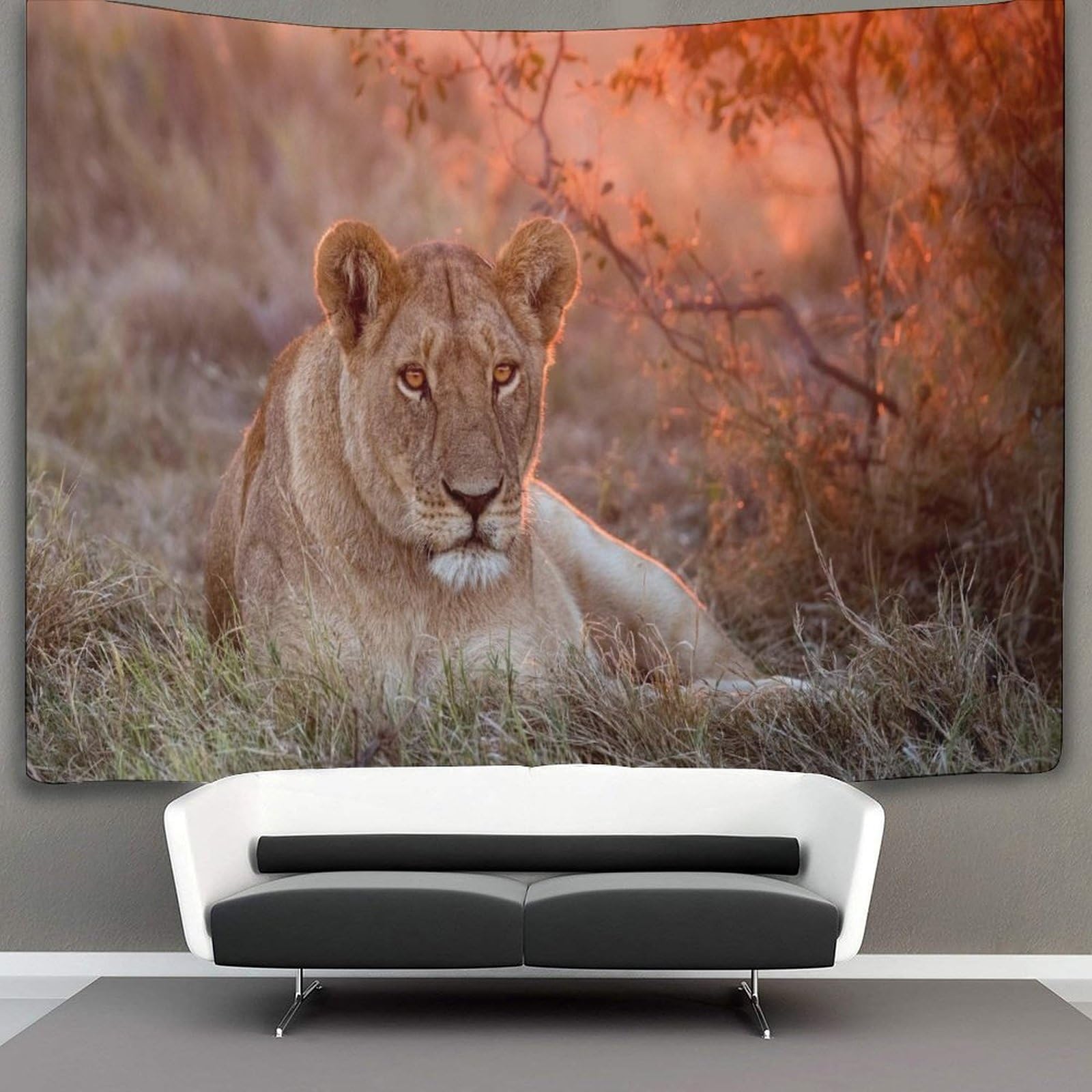 kaiyun Lion Decor Tapestry,Animal Wall Art Tapestries Wall Hangings for Living Room Bedroom Dorm 150cmx200cm