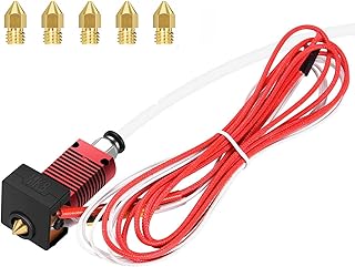 Extruder Heater Hot End Kit, Assembled MK8 Extruder Hot end Kit with 0.4mm Nozzle Silicon Sock Compatible with Creality Ender 3, Ender 3 Pro, Ender 3 V2