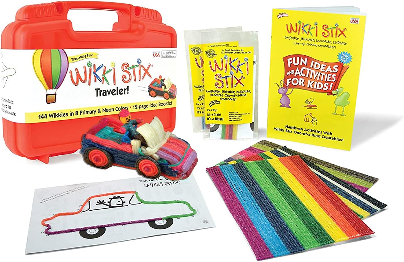 Arts and Crafts for Kids, Scrapbooking Kit, Non-Toxic, Waxed Yarn, Fidget Toy, Reusable Molding and Sculpting Playset, American Made by Wikki Stix, 24 pack : Toys & Games