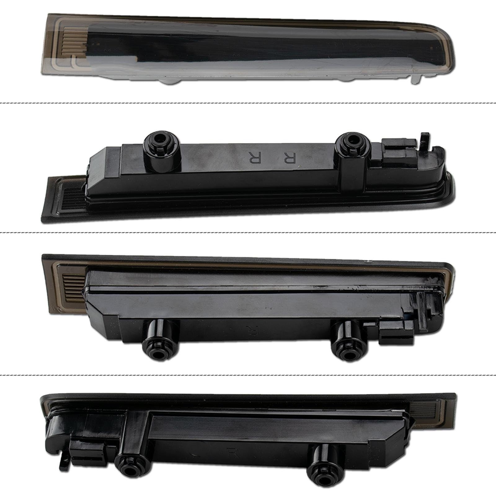 Lampada Fanale Posteriore Per VW Per Transporter T5 T6 Per Caravelle Per Multivan 2 pezzi Terza luce freno posteriore Lampada freno L/R Lampada freno centrale Porta del fienile(Nero)